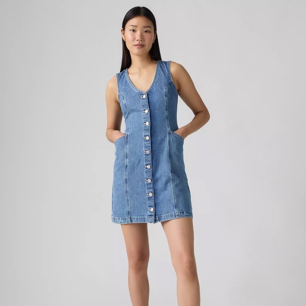Levi’s Vianna Denim Vest Dress - S